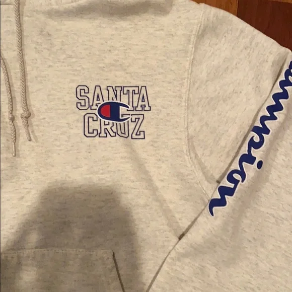 RARE champion Santa Cruz hoodie heather gray - Picture 2 of 6